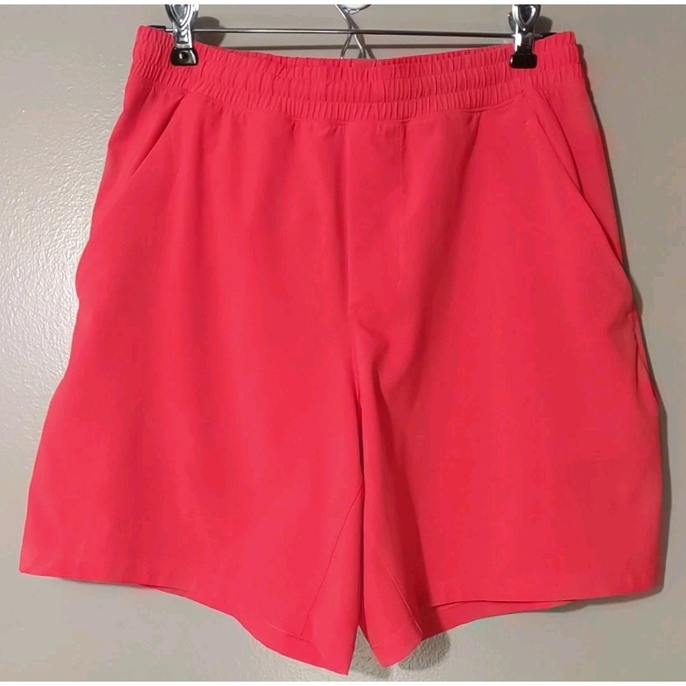 Lululemon Women Orange Red Athletic Pockets Sports Shorts Size M‎ RN106259